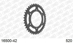 16500-42 звезда задняя KAWASAKI EX 300 Ninja, KAWASAKI GPZ 500 (ведомая) стальная, 520, AFAM (JTR486.42)