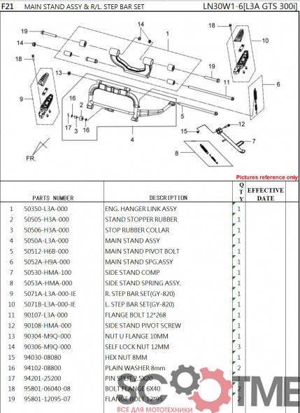 Пружина опоры боковой SYM JOYMAX 300i ABS