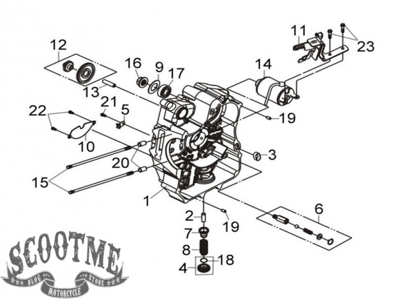 Стартер в сборе SYM MAXSYM 600i ABS