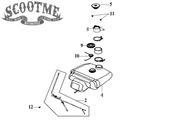 Датчик уровня топлива SYM RS125