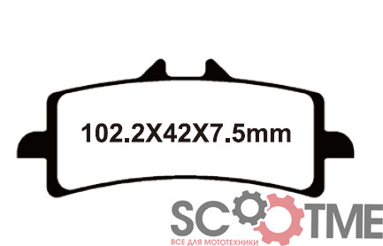 SNT-F051 Тормозные колодки дисковые мото YONGLI Sintered (FDB2260ST)