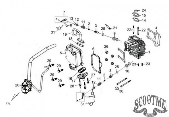 Клапан выпускной SYM SYMPHONY 125SR
