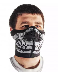 Неопреновая маска Hyperlook Bandit Черная (С принтом череп)