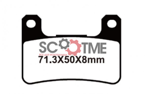 SNT-F119 Тормозные колодки дисковые мото YONGLI Sintered (FDB2178ST)