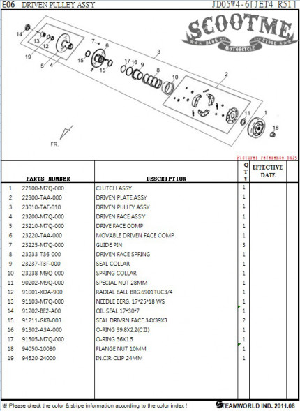 Сальник редуктора SYM JET 4R 50 NAKED [KOK 17×30×6]