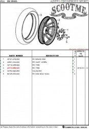 Покрышка задняя CST 110/70-16 M/C 52P SYM SYMPHONY 50SR (2010 г.в. и позже)