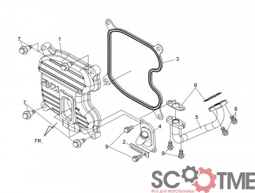 Прокладка крышки головки цилиндра SYM JOYMAX 300i ABS