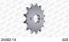 24502-14 звезда передняя KAWASAKI EX 300 Ninja, KLE 300, Z 300 ER (ведущая) стальная, 520, AFAM (JTF516.14)