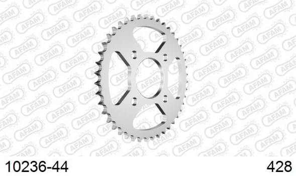 10236-44 звезда задняя HONDA CB 125 (ведомая) стальная, 428, AFAM (JTR1221.44)