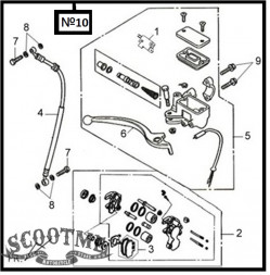 Тормоза передние в сборе SYM Jet 4 50 NAKED