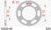 10320-40 звезда задняя HONDA CRF 250 (ведомая) стальная, 520, AFAM (JTR301.40)