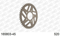 165803-45 звезда задняя BMW S 1000, BMW HP4 1000 (ведомая) алюминиевая, 520, AFAM