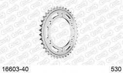 16603-40 звезда задняя KAWASAKI VN 800, SUZUKI GSX, TL 1000 (ведомая) стальная, 530, AFAM (JTR499.40)