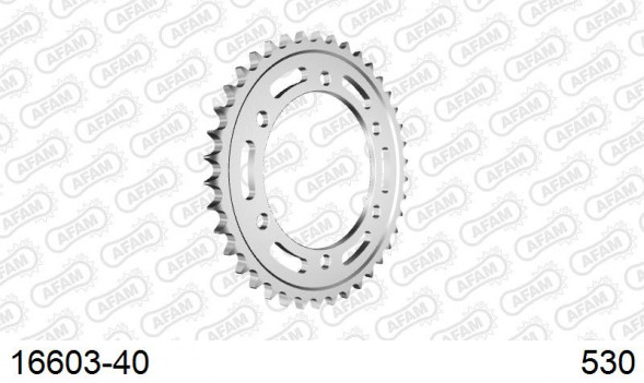 16603-40 звезда задняя KAWASAKI VN 800, SUZUKI GSX, TL 1000 (ведомая) стальная, 530, AFAM (JTR499.40)