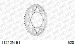 11212N-51 звезда задняя HONDA CR 250, CRF 450 (ведомая) алюминиевая, анодированная, 520, AFAM (JTA210.51 N/A)