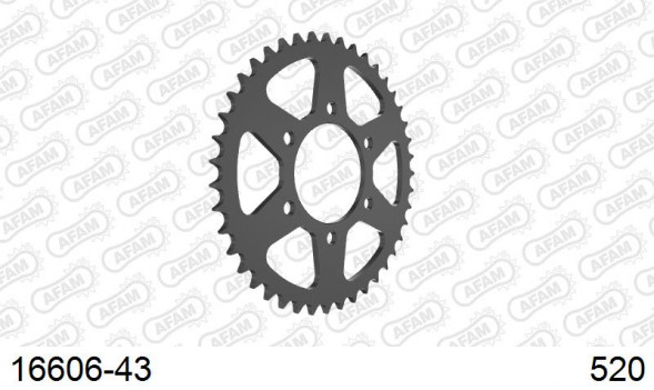 16606-43 звезда задняя KAWASAKI NINJA, Z 800, KAWASAKI ZX 6 (ведомая) стальная, 520, AFAM (JTR478.43)